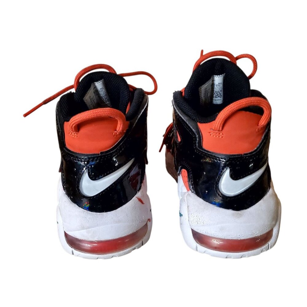 Nike Air More Uptempo Red Black Basketball Shoes 6Y - Picture 9 of 14